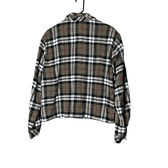 Vintage Christopher & Banks Plaid Knit Button Down Shacket Size XL - Picture 7 of 8